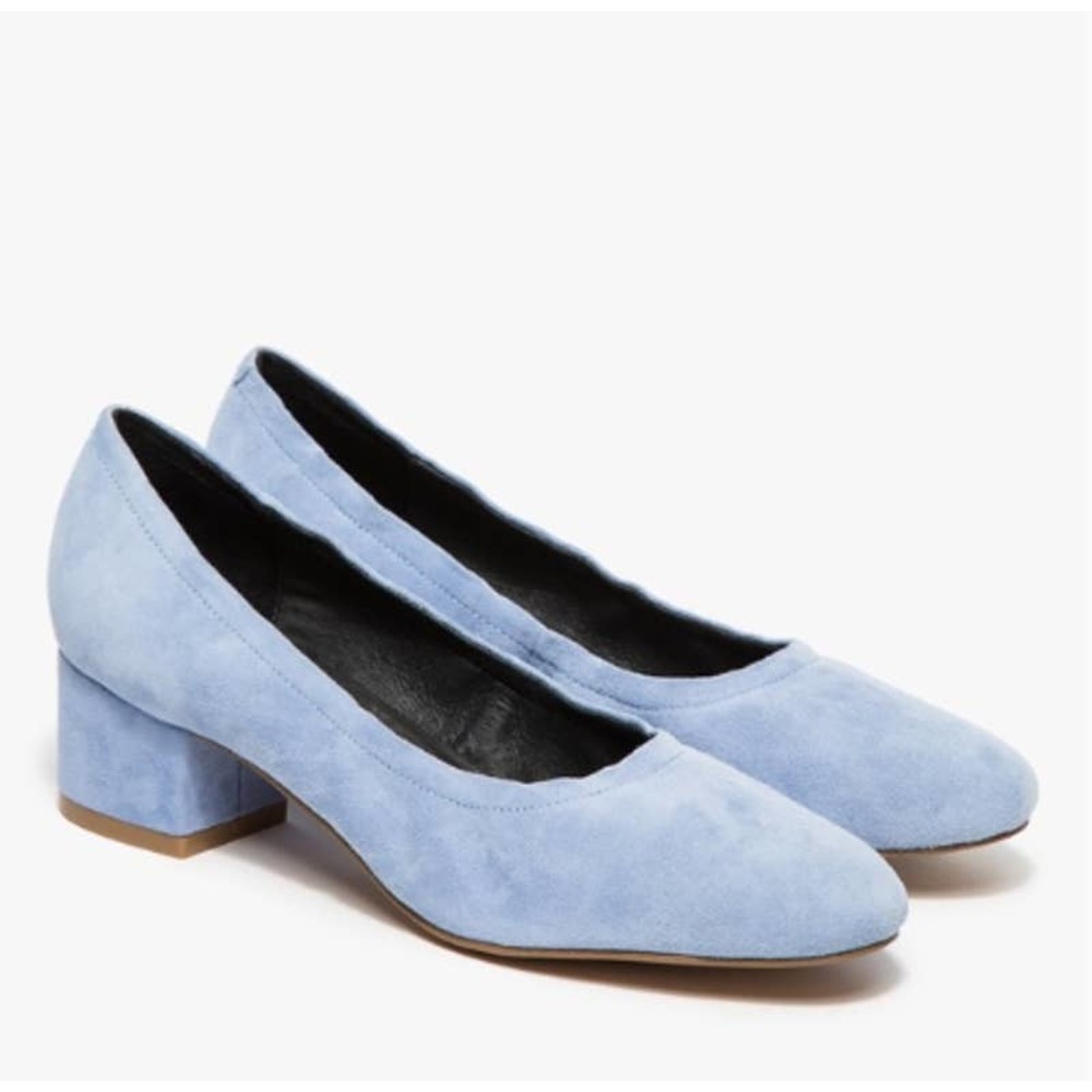 Jeffrey Campbell Baby Blue Suede Bitsie Pumps Heel Size 7.5